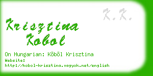 krisztina kobol business card